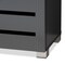 Baxton Studio Adalwin Dark Gray 3-Door Wooden Entryway Shoe Storage Cabinet 152-9171 - alternate 3